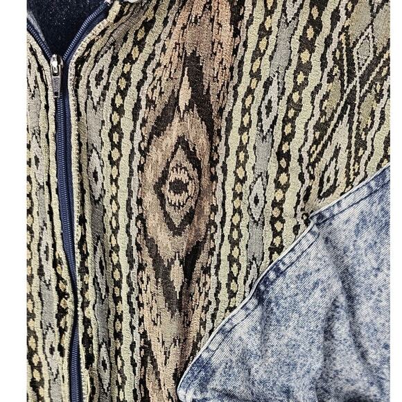 PG Collection Ginger Bolt vintage denim dress sz12 blue stonewash western 80s - Picture 8 of 12